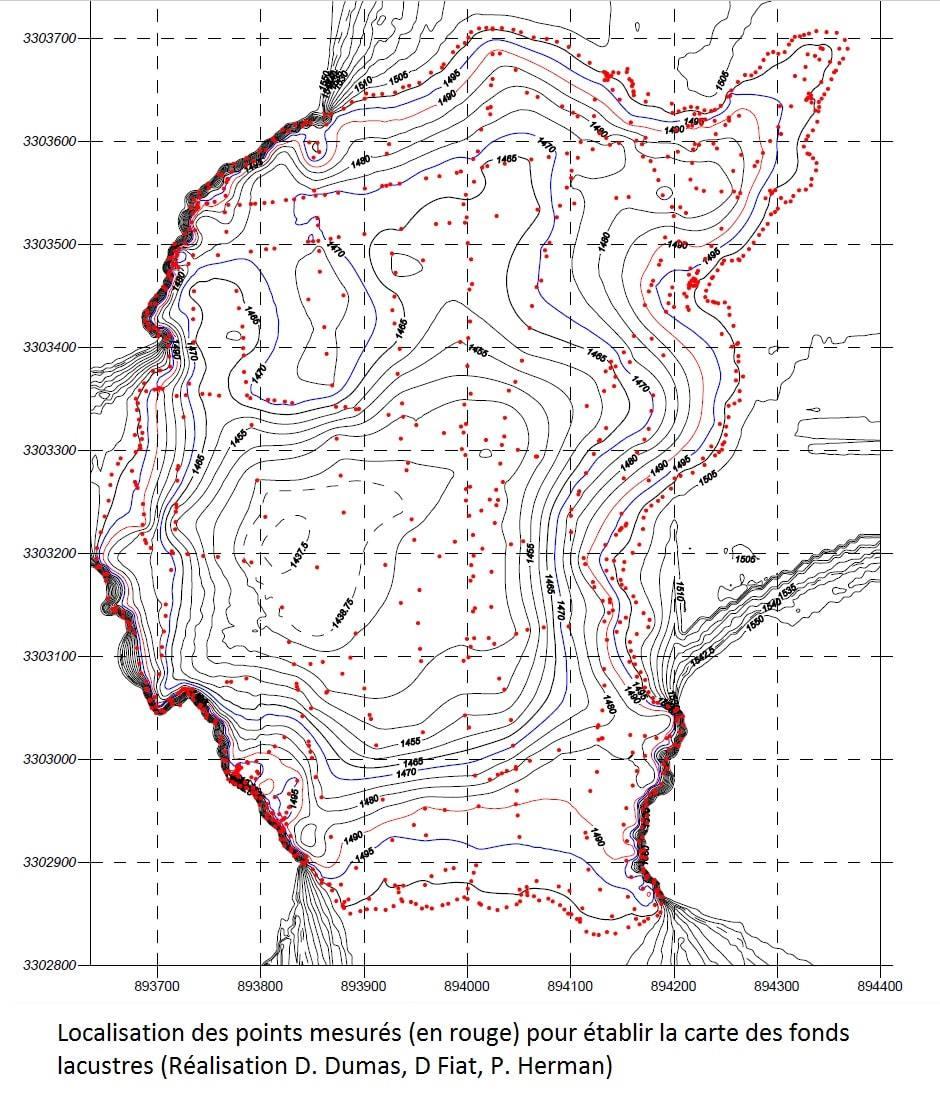 Localisation des points de sondage ©D. Dumas