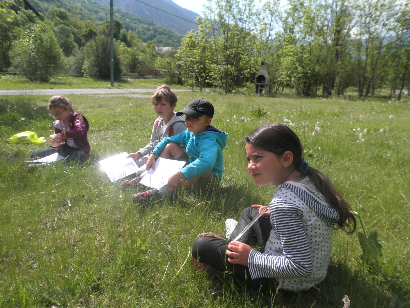 intervention pédagogique - école de Pelvoux -juin 2015- Parc national des Ecrins