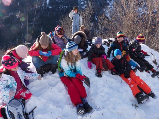 école de Freissinières - janvier 2016 - projet avec le Parc national des Écrins