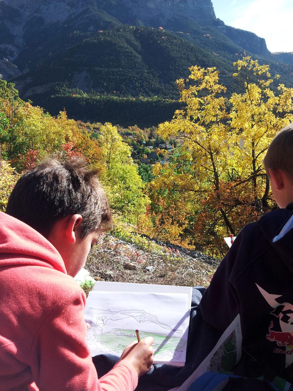 sortie automne 2017 - école Pelvoux-Vallouise - © C. Albert - Parc national des Ecrins