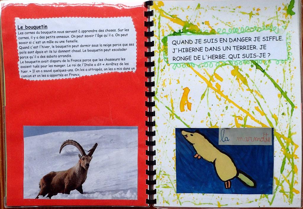 livre maternelle Deux alpes - 6 séances sur les animaux de montagne avec le Parc national des Ecrins - 2017-2018