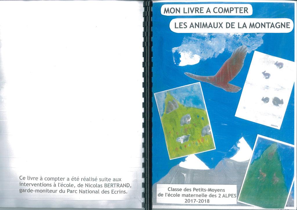 livret compter avec les animaux - maternelles 2 Alpes, avec le Parc national des Ecrins