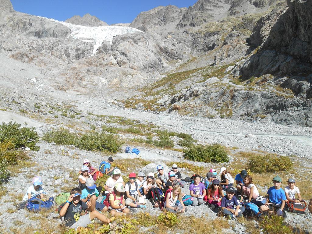 Sortie au glacier Blanc pour CM de Vallouise, sept 2019