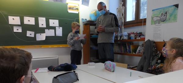 Intervention pédagogique à l'école du Freney-d'Oisans