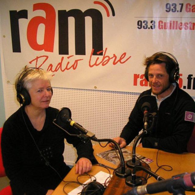 Anne-Chantal Descamp (journaliste à la RAM) et Cyril Coursier (technicien patrimoine au Parc national des Ecrins) - © DR