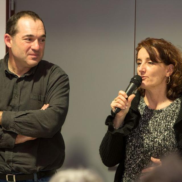 Richard Bonnet et Muriel Della-Vedova, Parc national des Ecrins - Présentation du programme Alpages sentinelles - Conseil économique, social et culturel du Parc national des Ecrins - 15 dec 2014 - Ancelle (05) - © Pascal Saulay - Parc national des Ecrins