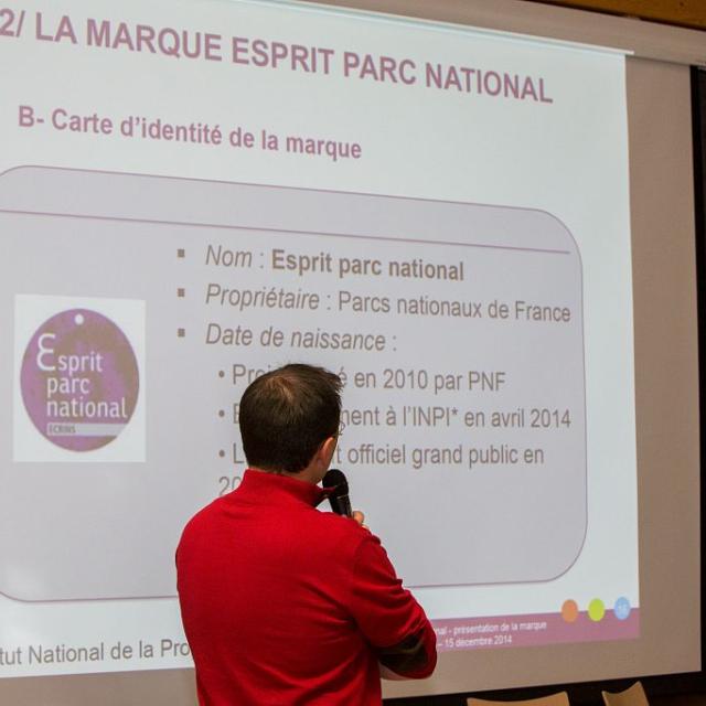 Présentation de la marque au CESC du Parc national des Ecrins - décembre 2014 - © P.Saulay /PNE