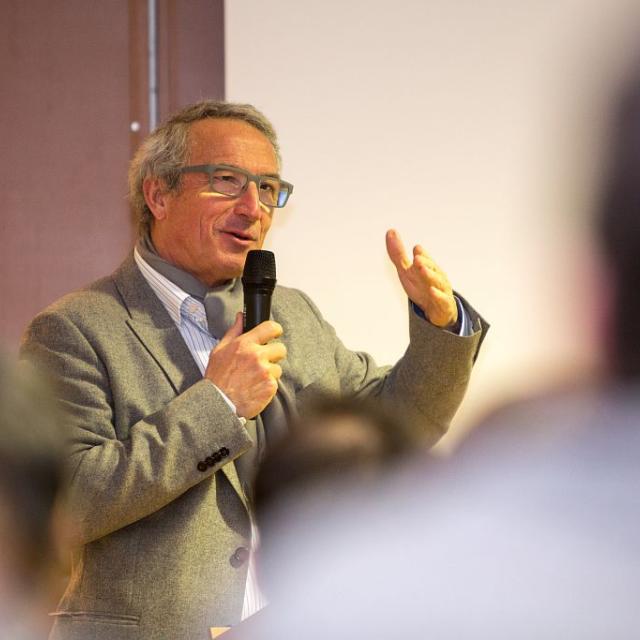 Christian Pichoud, président du Conseil d'administration du Parc national des Ecrins  -  Assemblée générale des voeux -  © P.Saulay - PNE