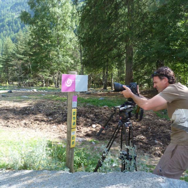 Tournage vidéo Rando Ecrins -juillet 2014 © Pierrick Navizet-Parc national des Ecrins