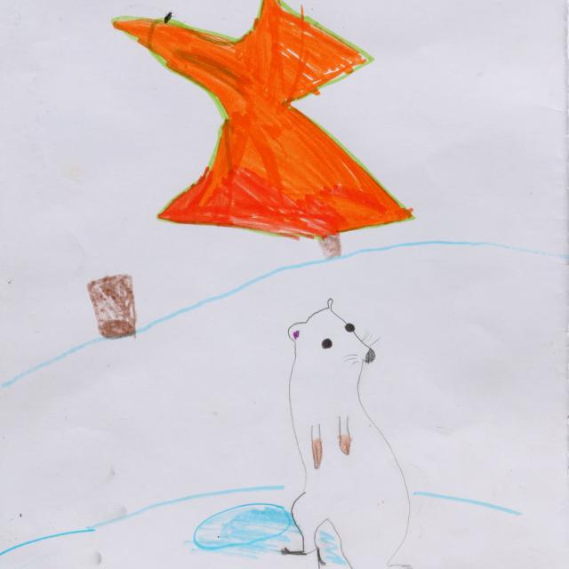 Nelly Colomban-Vitale - 3ème prix 5-7 ans concours dessin hiver 2015 - Parc national des Ecrins