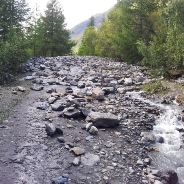 Lave torrentielle -piste des Deslioures - Fournel 14 sept 2015 - © F.Goulet - Parc national des Ecrins