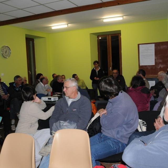 Projection du film Le Canal à Molines avec le Parc national des Ecrins - nov 2015 - photos Delphine Binder