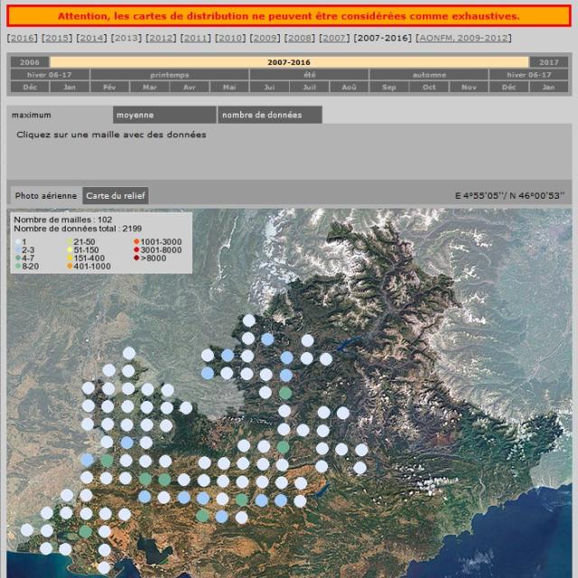 carte repartition faune paca castor