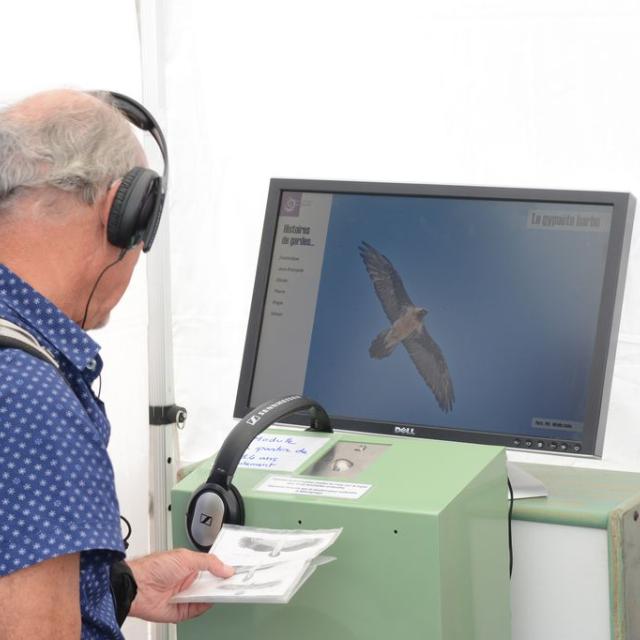 Stand parc national des Ecrins - Festival Echo des mots 2016 - © D.Vincent - Parc national des Ecrins