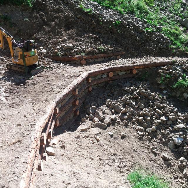 Fin de chantier à Côte belle - © C.Girardon - Parc national des Ecrins