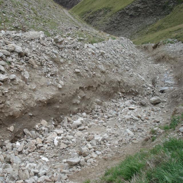 Crue 2015 sur sentier vallon Côte Belle - Valjouffrey -  © S D'houwt - Parc national des Ecrins