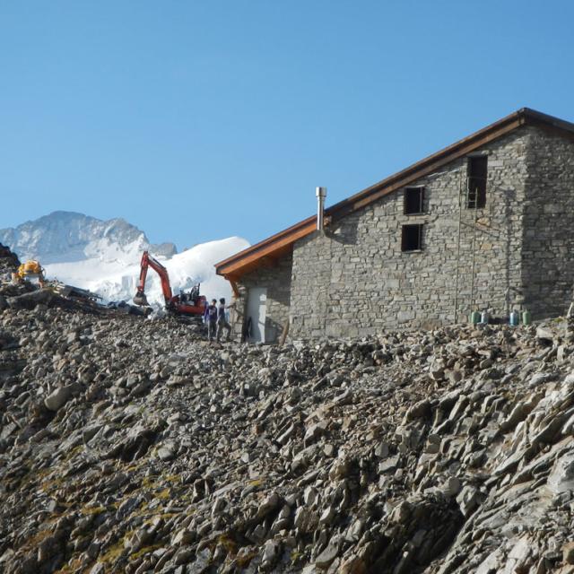 Travaux refuge Adèle Planchard- été 2017 - © F.Sabatier - J.Guilloux - Parc national des Ecrins