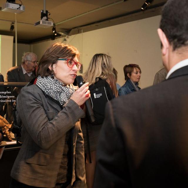 Catherine Gauthier, directrice du Muséum - Inauguration exposition Les îles du ciel - 6 octobre 2017 - muséum de Grenoble - © P.Saulay - Parc national des Ecrins