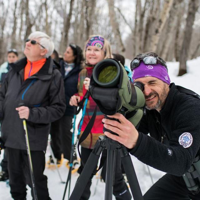 Sortie hiver Esprit parc national avec Fabrice Morin - Oisans - photo E.Rondeau - parcs nationaux de France