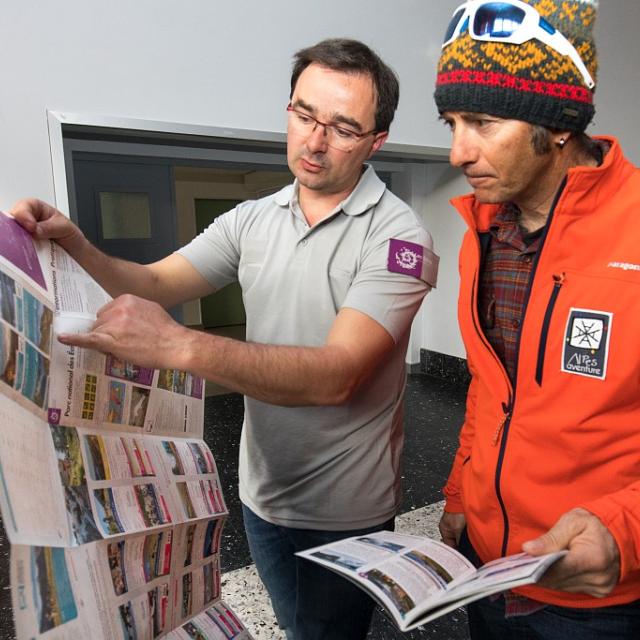 rencontre et échanges entre bénéficiaires de la marque et animateurs de la démarche au Parc national des Ecrins - 3 avril 2018 - Chabottes - © P.Saulay - Parc national des Écrins