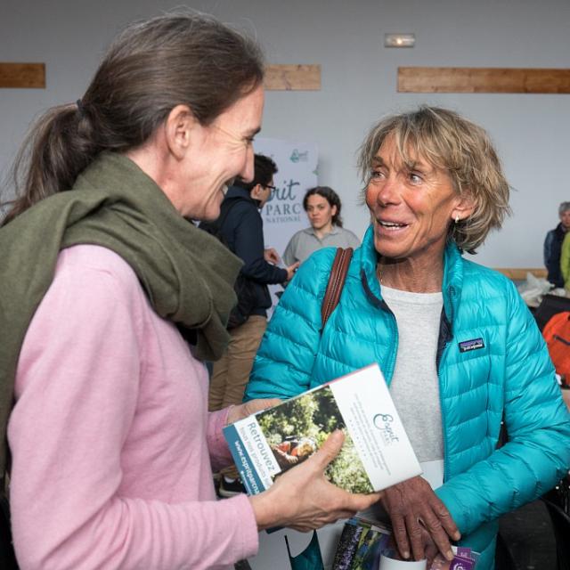 rencontre et échanges entre bénéficiaires de la marque et animateurs de la démarche au Parc national des Ecrins - 3 avril 2018 - Chabottes - © P.Saulay - Parc national des Écrins