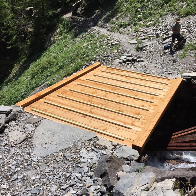 Passerelle du Fouran, remise en état - 29 juin 2018 © PNE