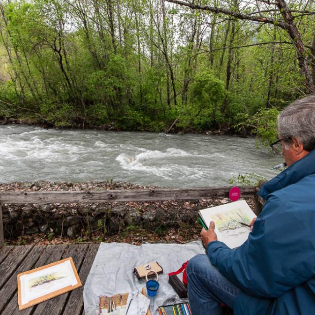 Aquarelle - Ecrins de nature 2019 en Vallouise - © Thierry Maillet -Parc national des Ecrins