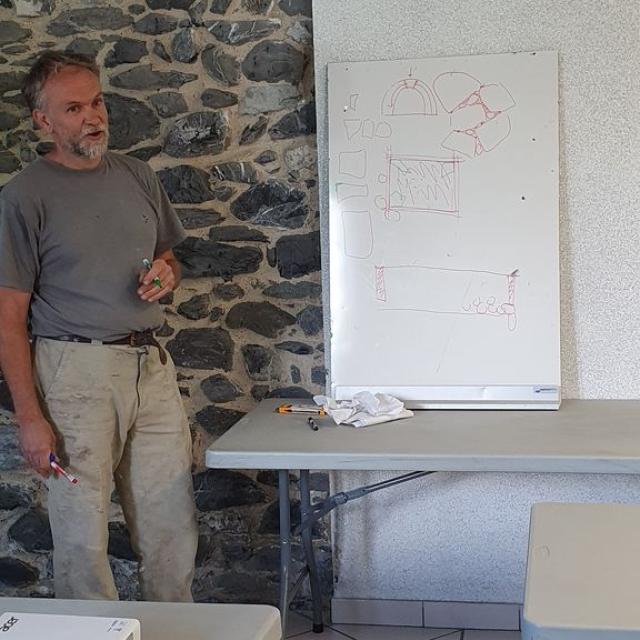 Formation construction pierre traditionnelle - Aspres les corps - juin 2020- Gabion-Parc national des Ecrins