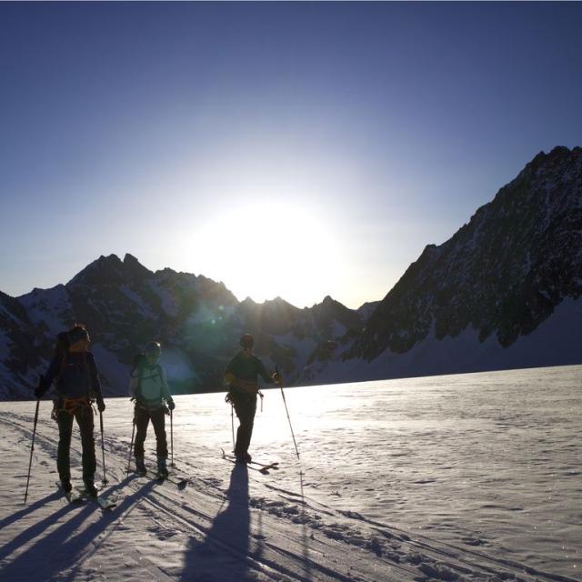 Mesures radar au glacier Blanc - © J. Charron - PNE