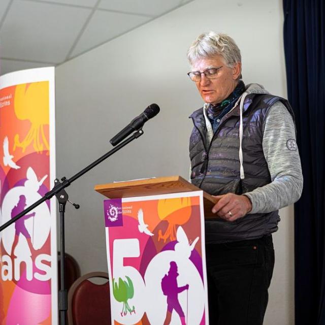 Intervention de 4 grands témoins de l'histoire du PNE. Yves Baret, ancien chef du service aménagement du Parc national © T. Maillet - PNE