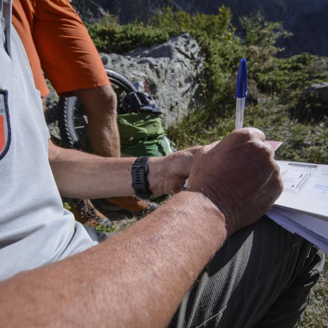 Constat d'infraction à la réglementation du Coeur de Parc - M. Coulon (C) Parc national des Ecrins
