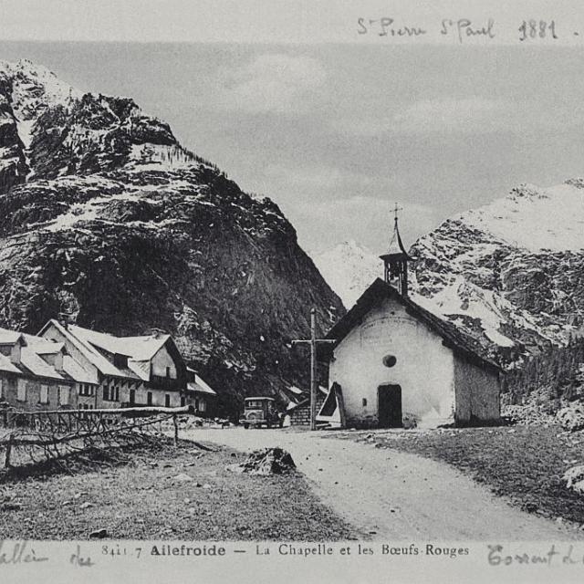 Chapelle ailefroide - Pelvoux -carte postale ancienne - vers 1881