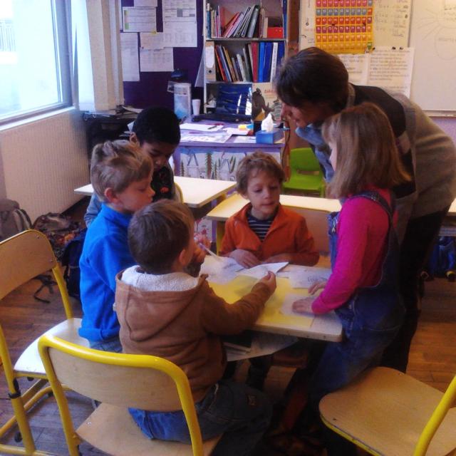 travaux en classe - école de la Bessée - projet avec le Parc national des Ecrins