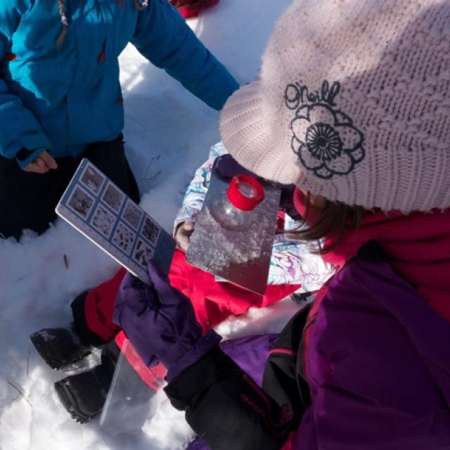 école de Freissinières - janvier 2016 - projet avec le Parc national des Écrins